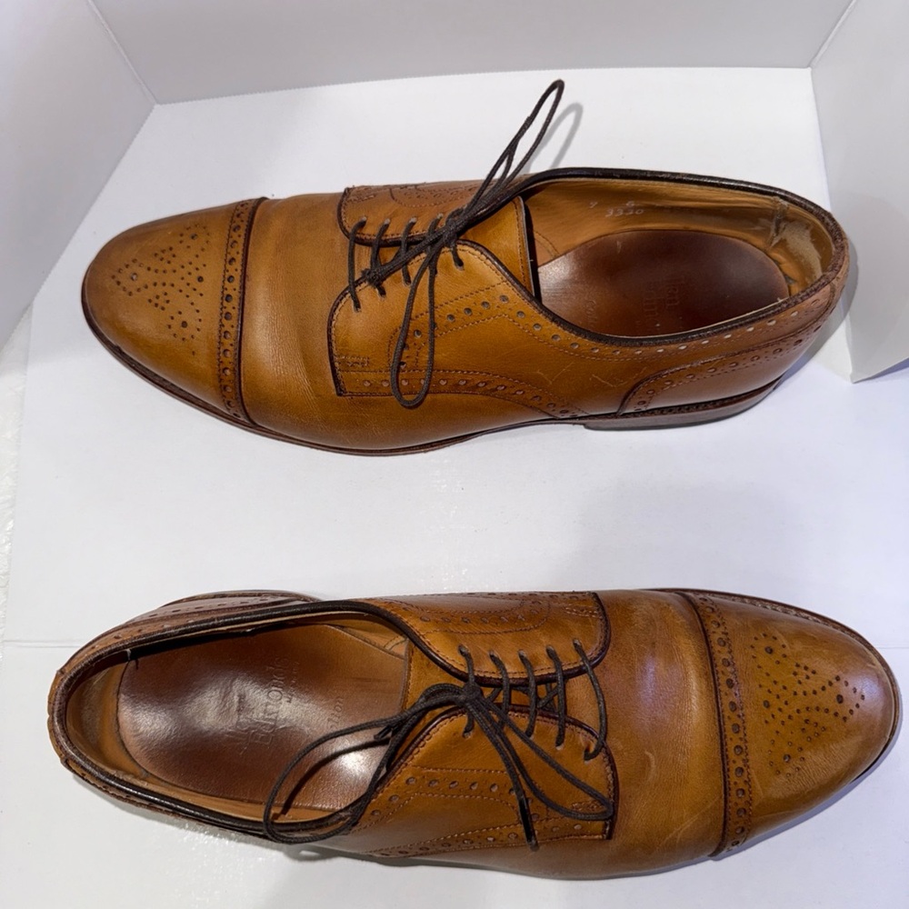 Allen Edmonds Strand Men's Size 9 D Cap Toe Oxford Walnut Leather Shoes 1635 - Picture 4 of 11